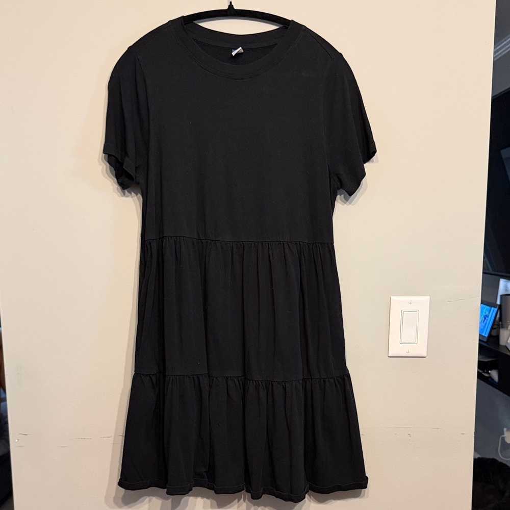 Old Navy Black Tiered Mini Dress